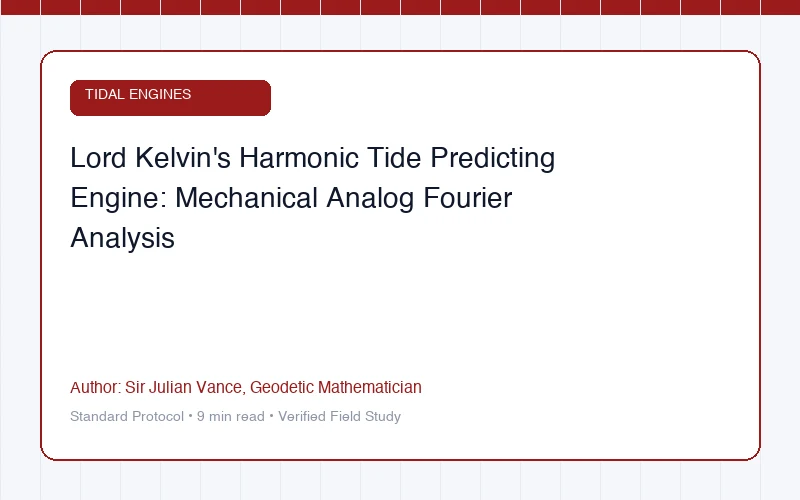 Lord Kelvin's Harmonic Tide Predicting Engine: Mechanical Analog Fourier Analysis